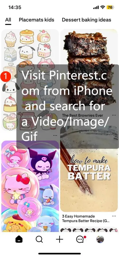 Pinterest from iPhone